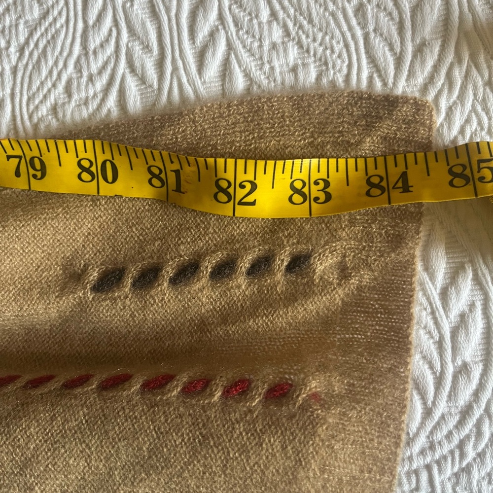 Hannah Rose Tan 100%Cashmere Scarf NEW WITH TAG - Picture 5 of 11